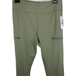 Nine West Women’s Size XL Active Green Workout Pants Pull On NEW olive